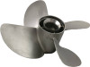 16X19 LH Quicksilver Bravo III Stainless Steel Propeller - Front (8M0123400)