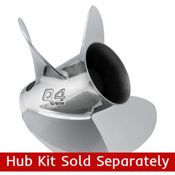 14.6X19 RH Quicksilver Q4 4 Blade Stainless Steel Propeller
