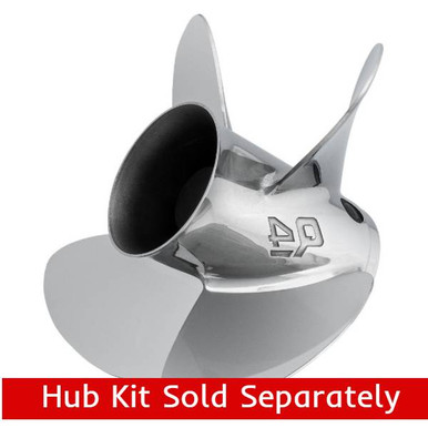 14.6X19 LH Quicksilver Q4 4 Blade Stainless Steel Propeller