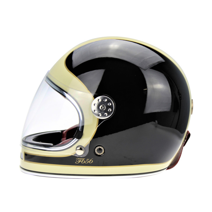 Viper F656 Vintage Helmet - Black / White