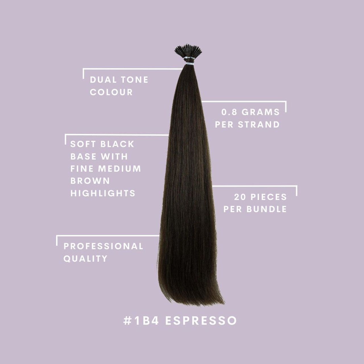 Manetini Thermal U-Tip Hair Extension (#2) ESPRESSO DARK