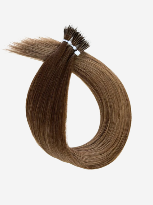 Nano Bead Hair Extensions #2-6B Ash Brown Balayage