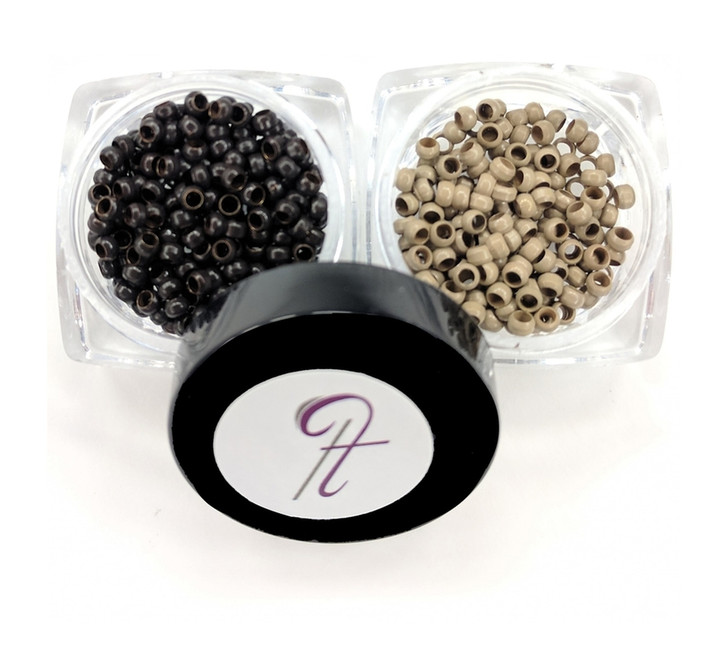 Nano beads for use with nanolink hair extensions. Comes in your choice of 4 colors.