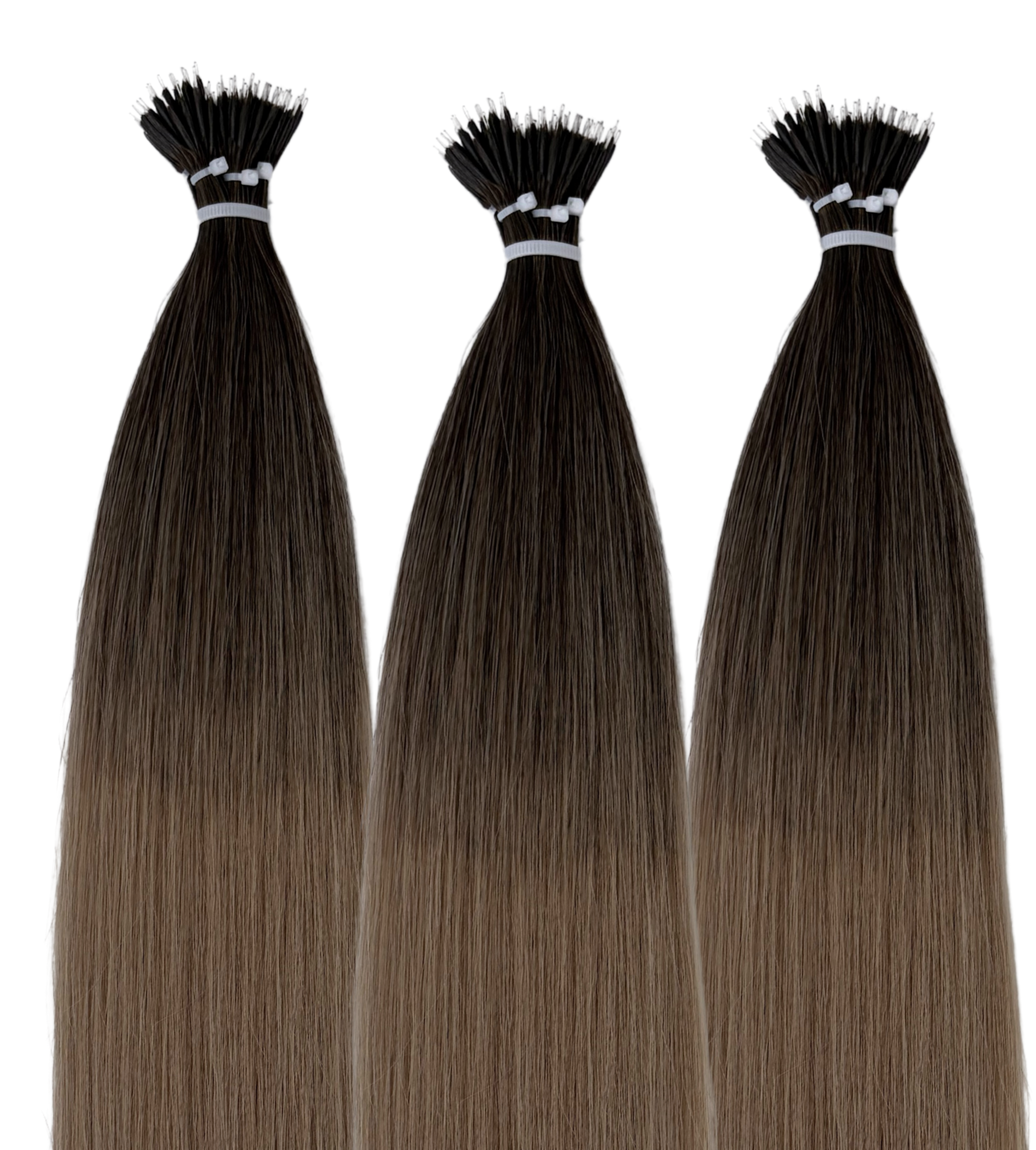 Brunette balayage extension shades