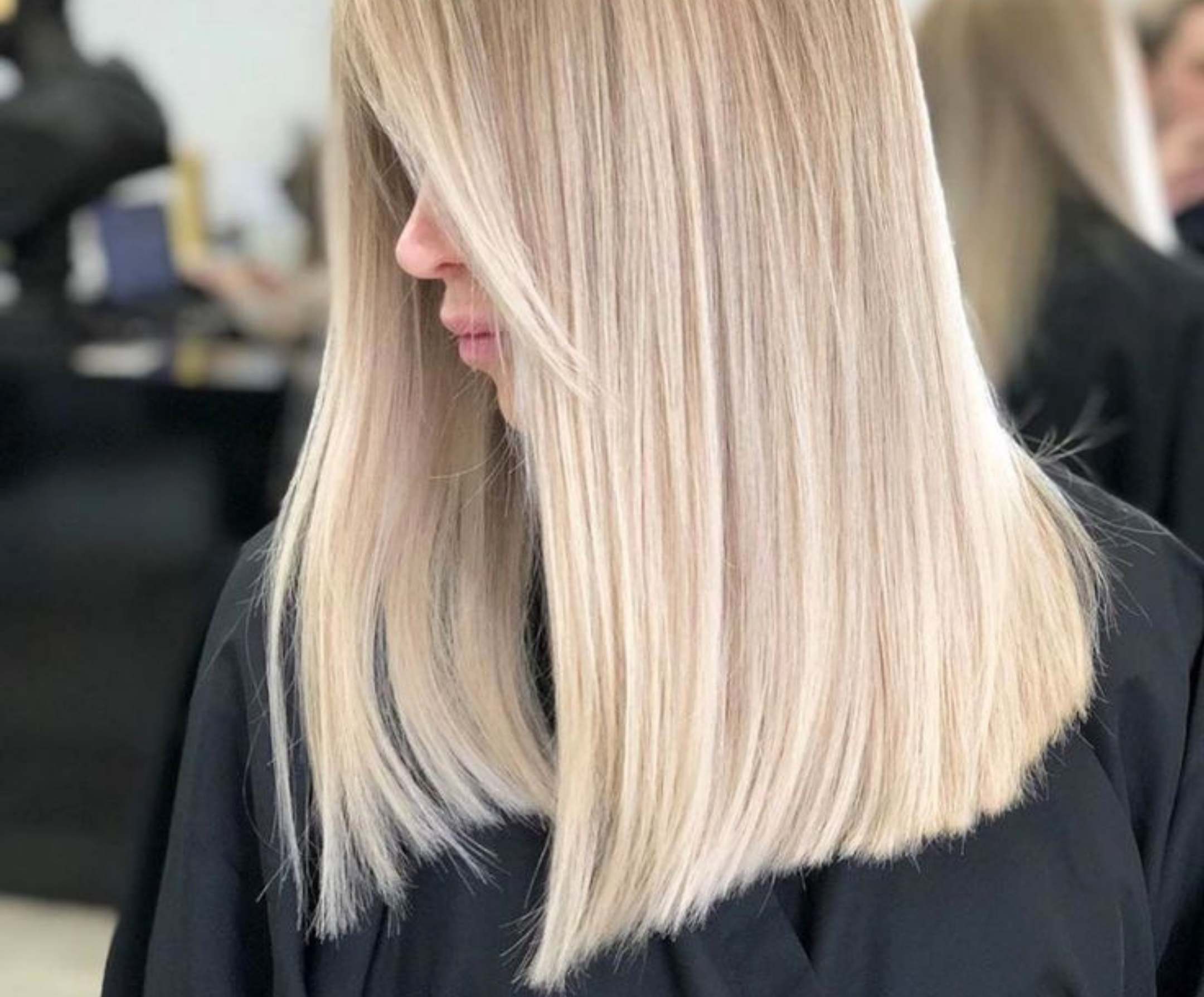 Blunt one-length haircut