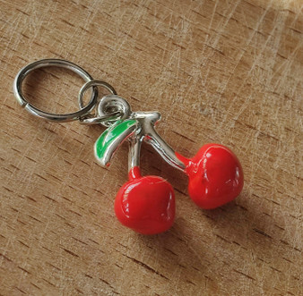 Cherries stitch marker