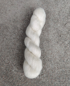 Undyed yarn, yarn for hand dyeing, superkid mohair, kid mohair, lace weight, mulberry silk