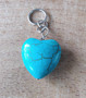 Turquoise heart stitch marker, howlite, stitch marker