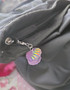 stitch marker, progress keeper, pearl clam shell, white pearl clam shell, white shell, decoration for bags and wallets, charm bracelet, charm necklace, iridescent