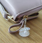 stitch marker, progress keeper, pearl clam shell, white pearl clam shell, white shell, decoration for bags and wallets, charm bracelet, charm necklace, iridescent