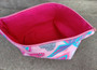 Project bag, knitting bag, crochet bag, crafts bag, toiletry bag, Barbie inspired, pink butterfly