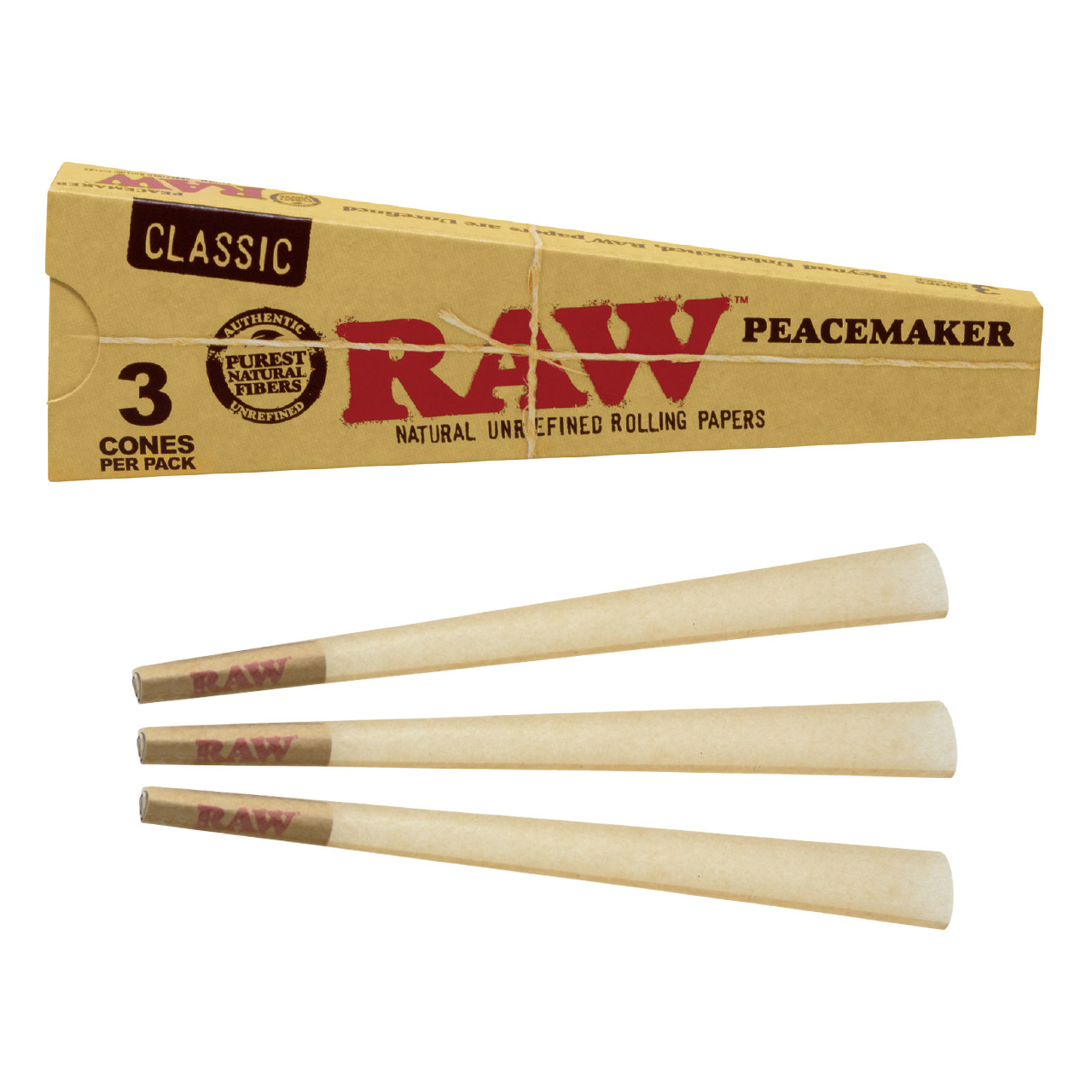 RAW Classic Pre-Rolled Cones Peacemaker Size - HS Wholesale