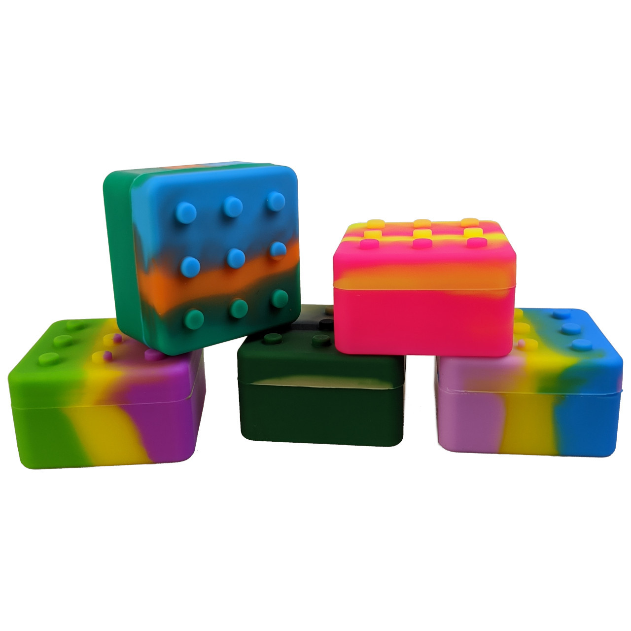 Build Block Silicone Container 50mm Pack of 5 - HS Wholesale