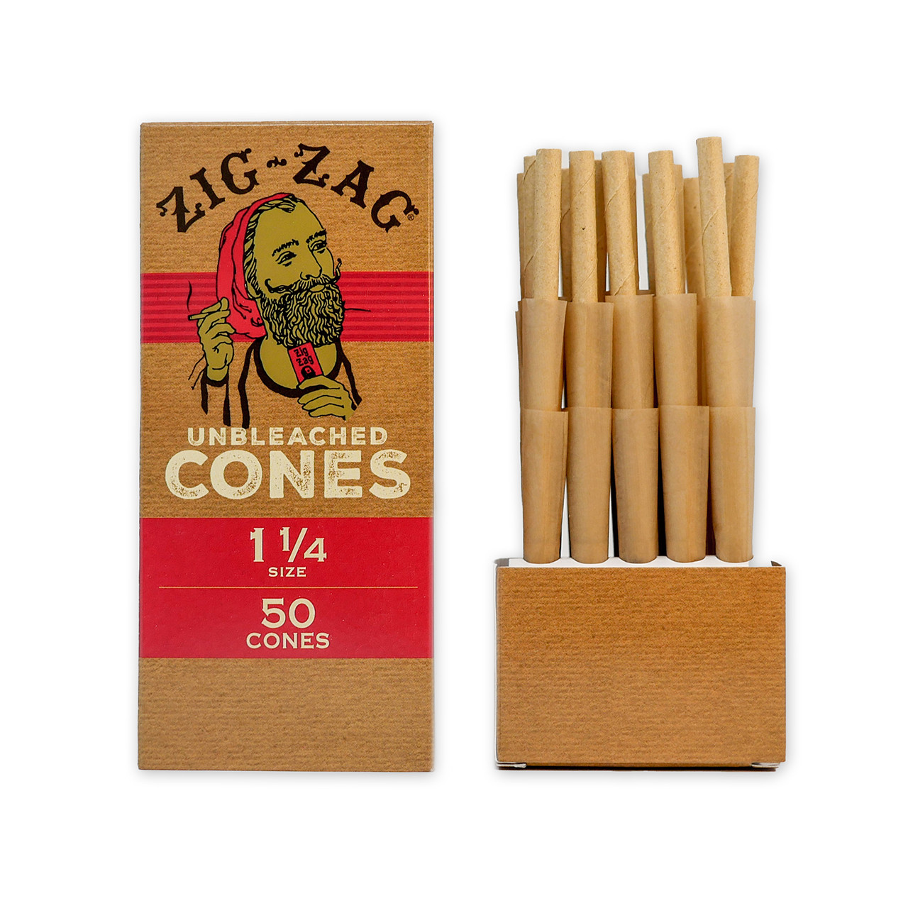 Zig Zag Unbleached PreRoll Cone 1¼ BULK HS Wholesale