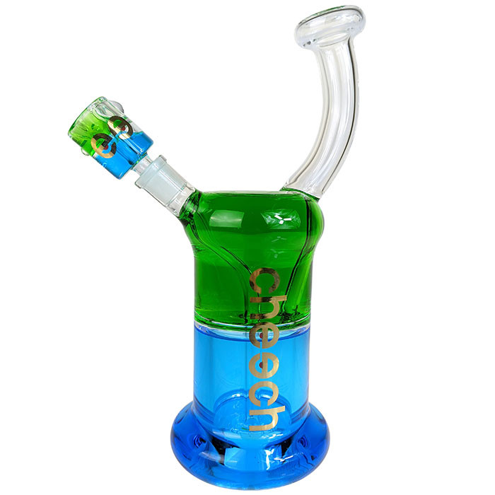 Cheech Glass 12" Assorted Glycerin Dual Color Bubbler Water Pipe