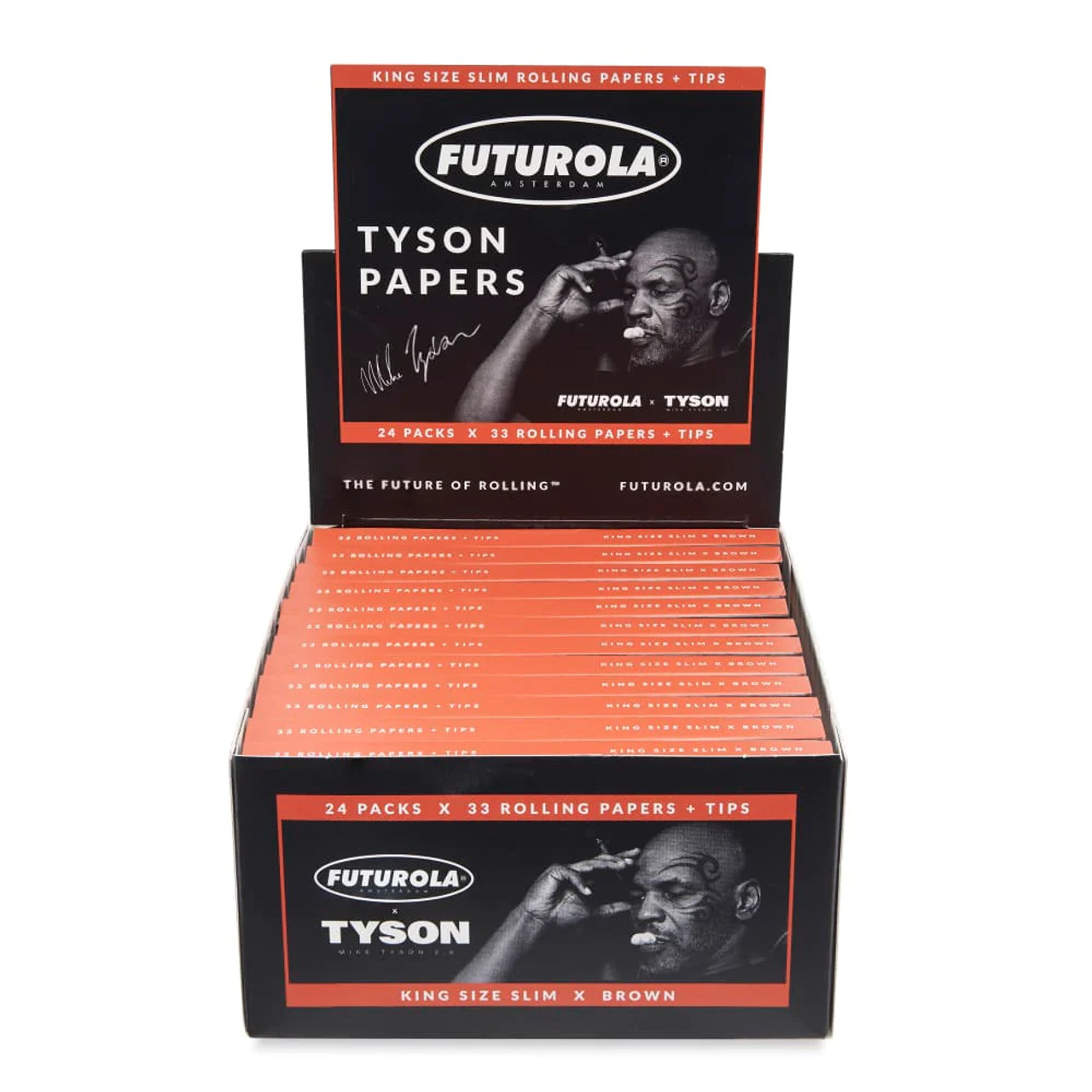 Tyson x Futurola - King Size Rolling Papers + Tips (33pc) - Box of 24 | HS Wholesale |