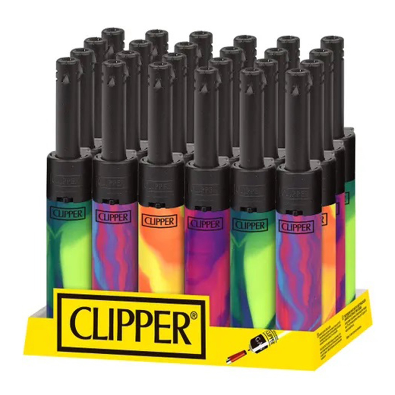 Clipper Mini Tube Lighter Tray of 24 HS Wholesale