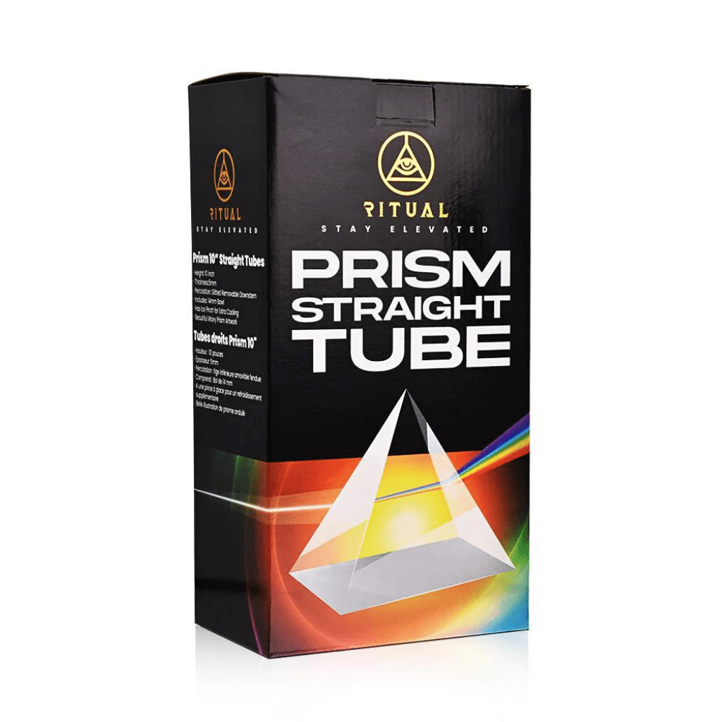 Prism 10" Glass Straight Tube Bong by Ritual HS Wholesale