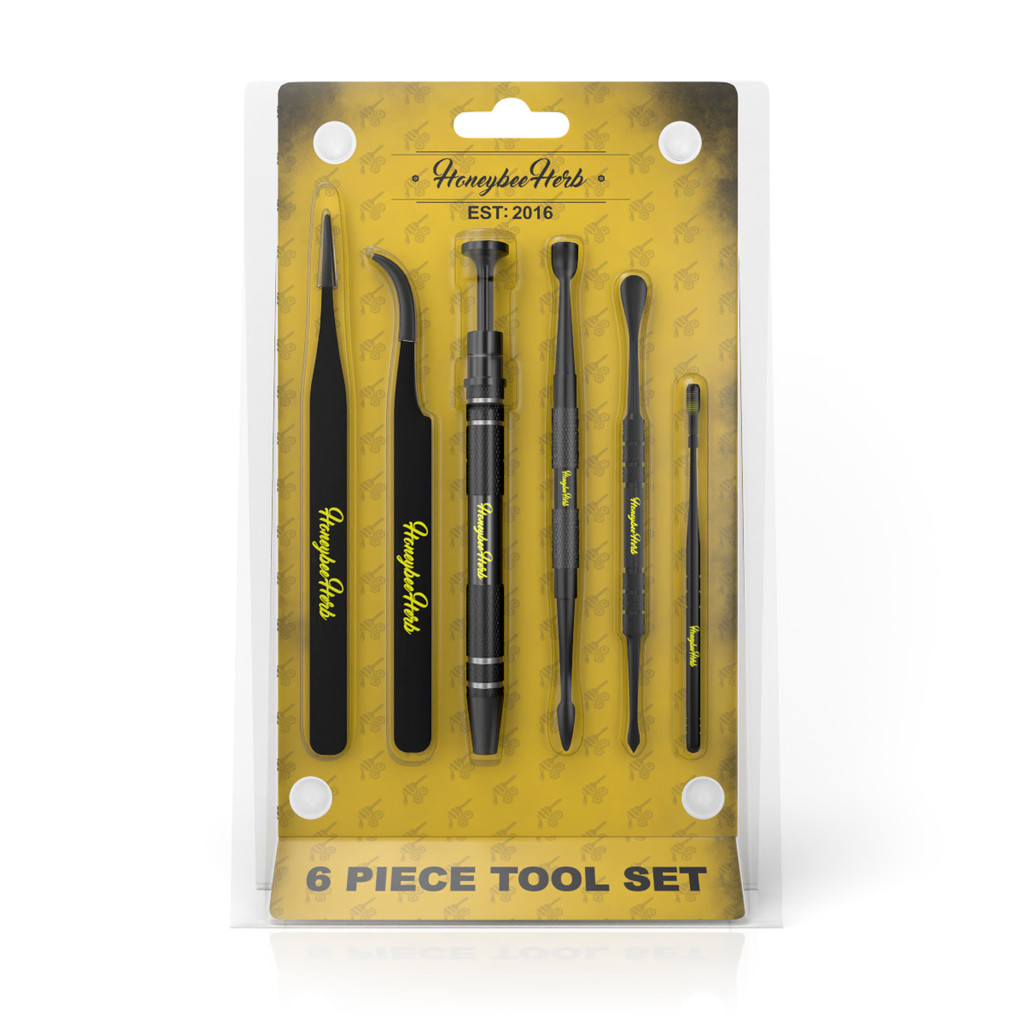 6 Piece Dab Tool Set by Honeybee Herb | HS Wholesale |
