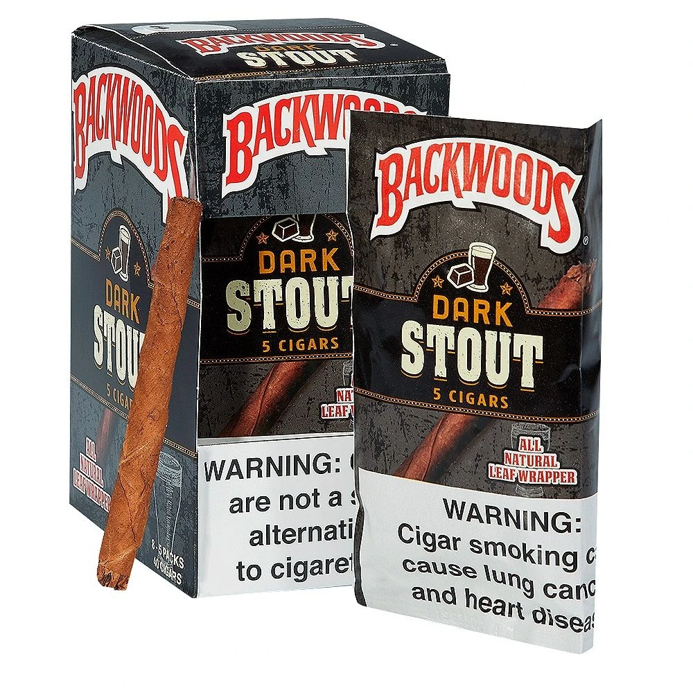 Backwoods Cigar Wraps (5ct) Display of 8 - HS Wholesale