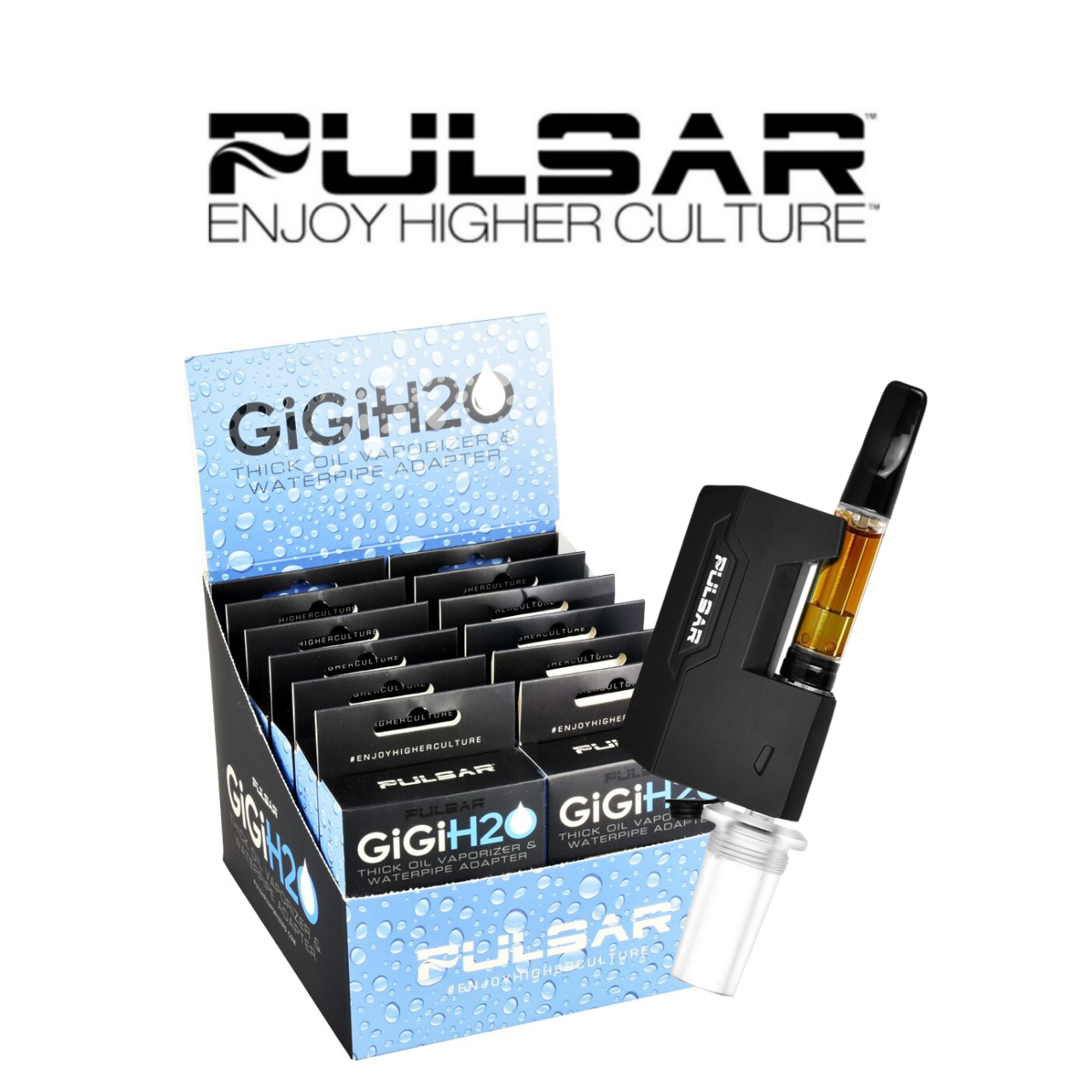 Pulsar GiGi H2O Variable Voltage 510 Battery (Display of 12) | HS Wholesale  |