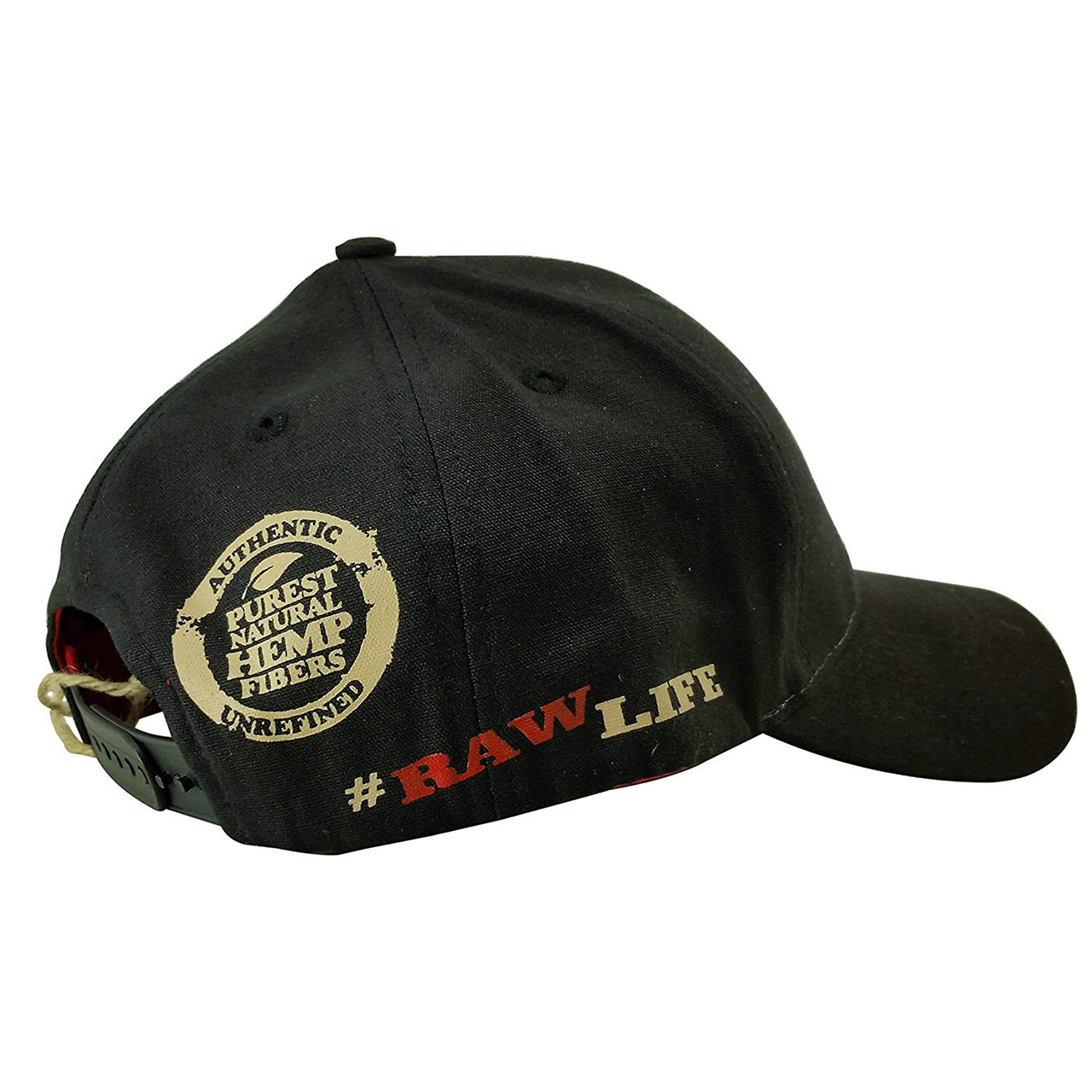 RAW - Poker Hat Black Curved Bill Adjustable Hat | HS Wholesale