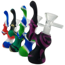 4.75" Silicone Bubbler Water Pipe - with 14M Bowl (MSRP $30.00)