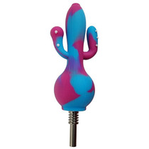 3.75" Silicone Assorted Cactus Nectar Pipe with 10mm Titanium Tip (MSRP $30.00)