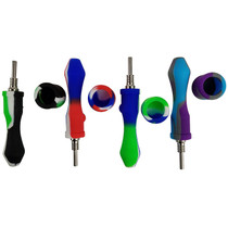 4" Silicone Nectar Pipe with 10mm Stainless Steel Tip - 4 Pack (MSRP $15.00ea)