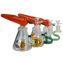 On Point Glass - 6" Carrot Top Banger Hanger Water Pipe - with 14M Bowl & 4mm Banger (MSRP $100.00)