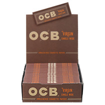 OCB - Virgin Rolling Papers Single Wide (50ct) - Display of 24 (MSRP $1.25ea)