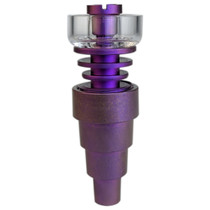 2.5" - 3" 6in1 Assorted Color Anodized Titanium Nail with Quartz Bowl (MSRP $ 20.00)