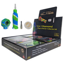 On Point Glass - Diamond 2in1 Hand & Nectar Pipe Kit - Display of 6 (MSRP $30.00ea)