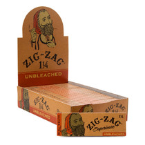 Zig Zag - Unbleached Rolling Papers 1¼ (50ct) - Display Of 24 (MSRP $2.00ea)