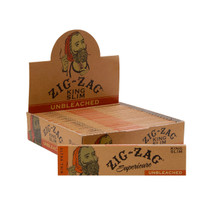 Zig Zag - Unbleached Rolling Papers King Size Slim (50ct) - Display Of 24 (MSRP $2.00ea)