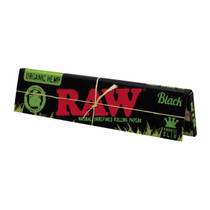 RAW® - Organic Hemp Black Rolling Papers King Size Slim (32ct) - Display of 50 (MSRP $3.00ea)