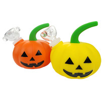 3.5" Silicone Pumpkin Water Pipe With 14M Bowl (MSRP $30.00)