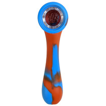 4.5" Silicone Mixed Color Sherlock Hand Pipe (MSRP $25.00)