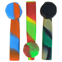 5" Silicone Mixed Color SS Bowl Hand Pipe (MSRP $6.00)