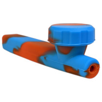 5" Silicone Mixed Color SS Bowl Hand Pipe (MSRP $6.00)