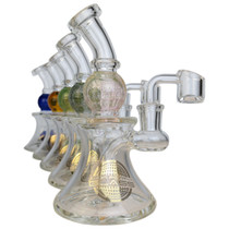 On Point Glass - 6.5" Water Trap Fume Ball Banger Hanger Water Pipe - with 14M Banger (MSRP $90.00)