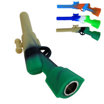 4" Assorted Silicone Rifle Hand Pipe (MSRP $6.00)