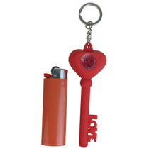 4" Silicone Love Heart Key Hand Pipe Keychain - Single Assorted (MSRP $12.00)