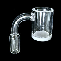 25mm Flat Top White Base Quartz Banger - 90 Degree (MSRP $35.00)