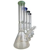 14" Colored Lip Dome Perc Beaker Water Pipe - with 14M Bowl (MSRP $90.00)