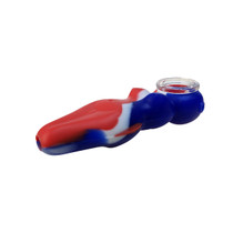 4" Silicone Mixed Color Body Hand Pipe - Single (MSRP $10.00)