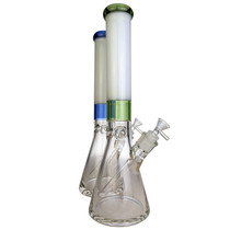 16" Two Tone Color Rim Beaker Water Pipe - with 14M Bowl (MSRP $125.00)