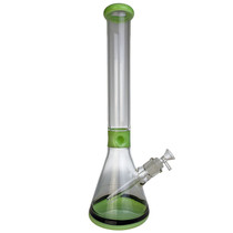 18" Colored Lip n Base Beaker Water Pipe - Mint -  with 14M Bowl (MSRP $150.00)