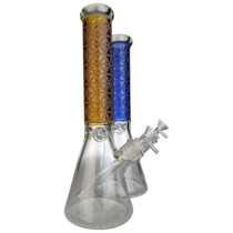 14" Etched Design Beaker Water Pipe - with 14M Bowl (MSRP $125.00)