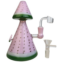 8" Double Peak Watermelon Banger Hanger Water Pipe - with 14M Bowl (MSRP $115.00)